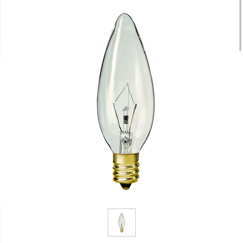- Incandescent Chandelier Bulb NEW FULL BOX. PERFECT CONDITION
